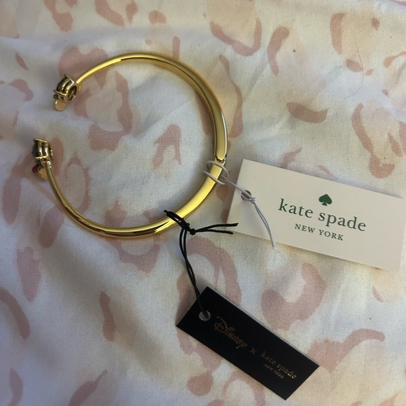 Kate Spade Disney X Minnie Mouse Gold Cuff Bracelet - Picture 2 of 2